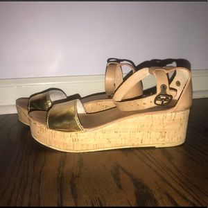 Bosabo made in France Gold Cork Platform Sandal